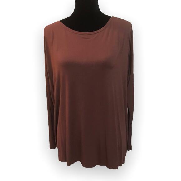PIKO Womens Tunic Size XS S Reindeer Brown Top T1851 Bamboo PLEASE READ - Picture 1 of 6